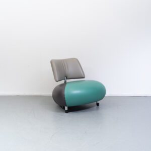 Leolux Pallone Fauteuil Groen/Antraciet/Beige - Chroom
