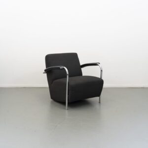 Leolux Scylla fauteuils antraciet/grijze stof