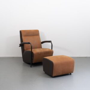 Leolux Scylla fauteuil uitgevoerd in Danza Cognac leder