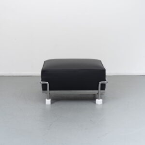 Cassina LC2 Hocker Le Corbusier Zwart - Leer