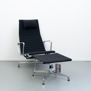 Vitra Eames EA 124 + 125 Set Zwart Hopsak - Chroom