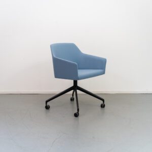 Arco Sketch Bureaustoel Blauw Stof - Zwart Frame