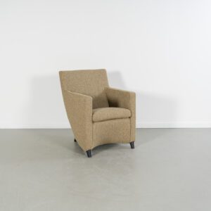 Leolux Dolcinea Fauteuil Beige Stof Gemêleerd - Zwart