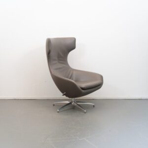 Leolux Caruzzo Plus Fauteuil Grijs/Beige Leer