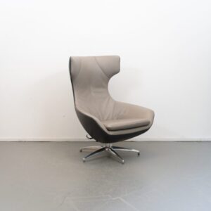 Leolux Caruzzo Plus Fauteuil Grijs/Lever Leer