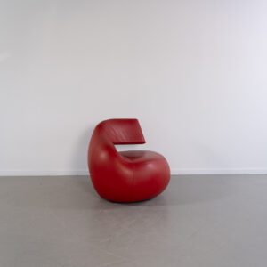 Leolux Gisa Fauteuil Draaibaar - Rood Leer