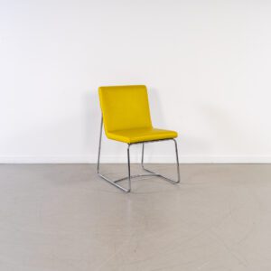 Leolux Spring Stoel Dancer Okergeel Leer - Chroom