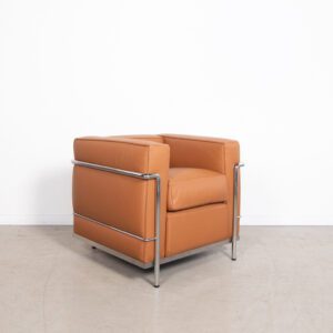Cassina Lc2 fauteuil Le Corbusier Cognac - Leer