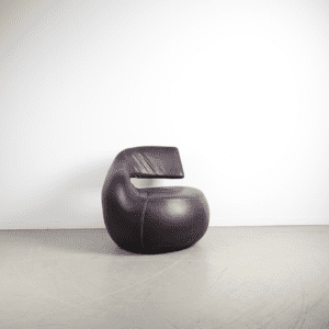 Leolux Gisa Fauteuil Draaibaar Aubergine – Leer