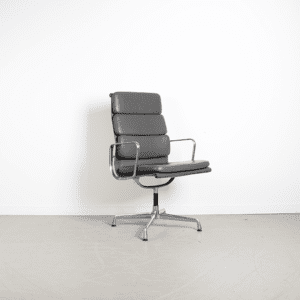 Vitra Eames EA112 Fauteuil Softpad Grijs Leer – Alu