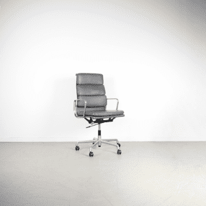 Vitra Eames EA 219 Bureaustoel Softpad Grijs Leer – Alu