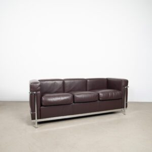 Cassina LC2 Bank 3-Zits Donkerbruin Leer