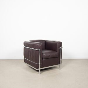 Cassina LC2 Fauteuil Donkerbruin Leer