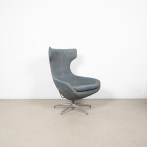 Leolux Caruzzo Plus Fauteuil Blauw/Bruin Stof