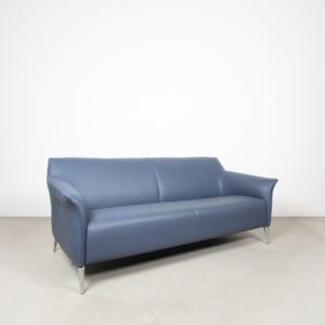 Leolux Mayon Bank 3-Zits Blauw Leer