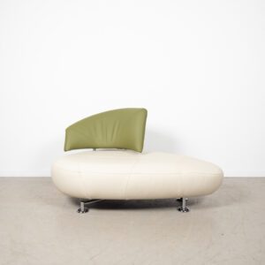 Leolux Kikko Longue Links Wit Groen Leer