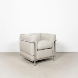 Cassina Fauteuil Wit Leer - Chroom