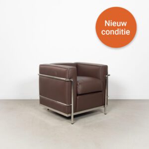 Cassina LC2 Fauteuil Bruin Leer - Chroom