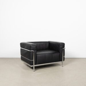 Cassina LC3 Fauteuil Zwart Leer