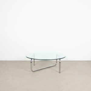 Dutch Originals Gispen Today 417 Salontafel Rond Glas Ø90 cm - Chroom