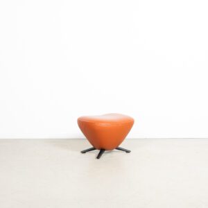 Leolux Caruzzo Hocker Oranje Leer