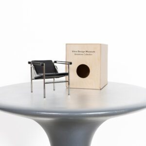 Vitra Miniatuur LC1 Fauteuil Zwart Leer