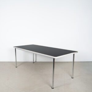 Gispen 515 Tafel Zwart Linoleum - Chroom