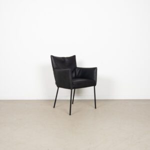 Label Mali Stoel Zwart Leer - Zwart