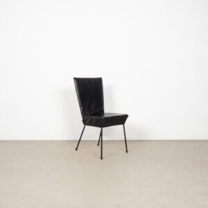 Label Orea Stoel Zwart Leer - Zwart