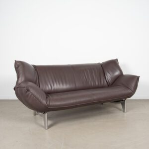 Leolux Tango Bank 3-Zits Donkerbruin Leer