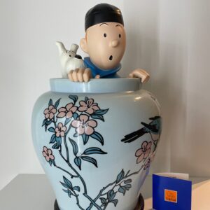 Kuifje en Bobby in Vaas 44 cm LMTD Moulinsart