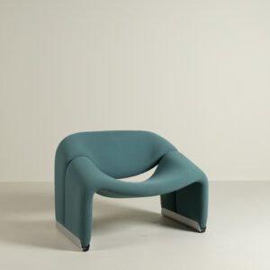 Artifort F598 Groovy Fauteuil Turquoise Stof