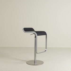 Lapalma LEM Kruk Zwart Leer - Aluminium