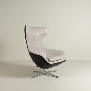 Leolux Caruzzo Fauteuil Crème/Zwart Leer