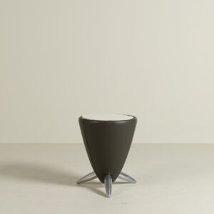 Leolux Tamtam Kruk Zwart Leer - Aluminium
