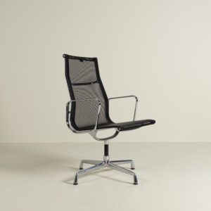 Vitra Eames EA112 Bureaustoel Zwart Mesh - Chroom