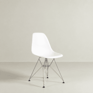 Vitra Eames DSR Stoel Wit Kunststof - Chroom