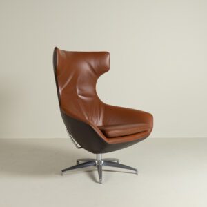 Leolux Caruzzo Plus Fauteuil Cognac/Donkerbruin Leer