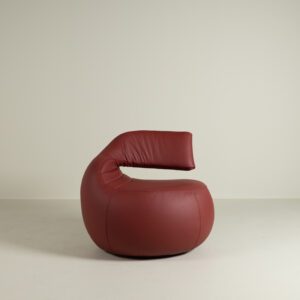 Leolux Gisa Fauteuil Roodbruin Leer