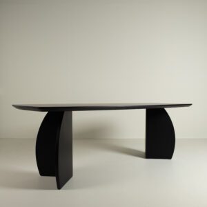 (Merk) Deens Ovale Eettafel Zwart Hout - Zwart