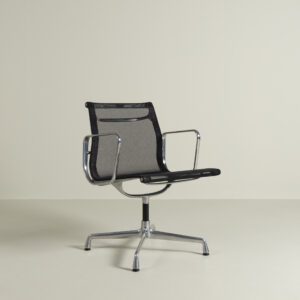 Vitra Eames EA 108 Stoel Zwart Netweave - Aluminium