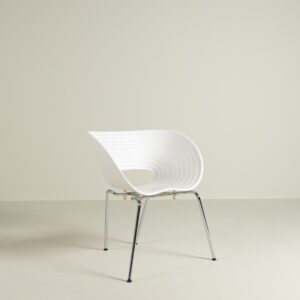 Vitra Tom Vac Stoel Wit Kunststof - Chroom