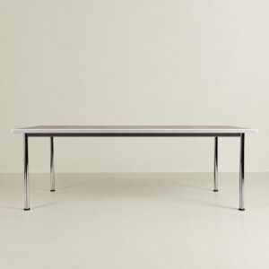 Gispen 515 Tafel Zwart Linoleum (240 cm) - Chroom