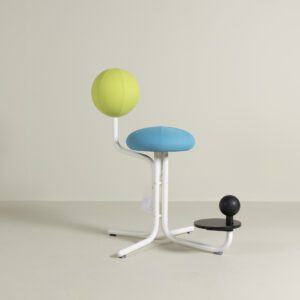 Globe Concept Globe Two Bureaustoel Blauw/Groen Stof - Wit