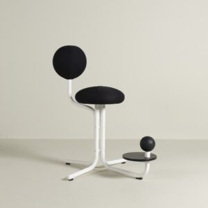 Globe Concept Globe Two Bureaustoel Zwart Stof - Wit