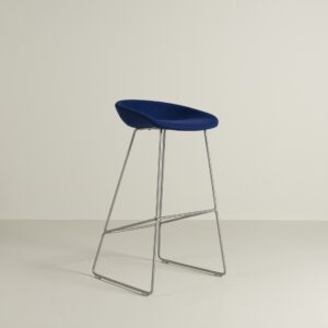Hay AAS 39 Barkruk Hoog Blauw Stof - RVS