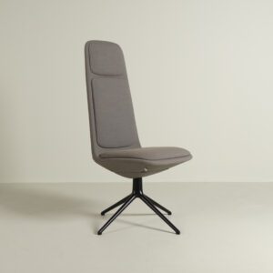 Normann Copenhagen Off Chair High 4L Stoel Grijs Stof - Zwart