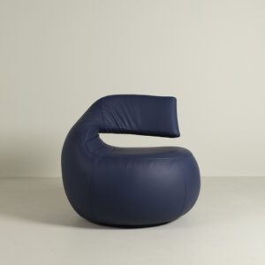 Leolux Gisa Fauteuil Donkerblauw Leer