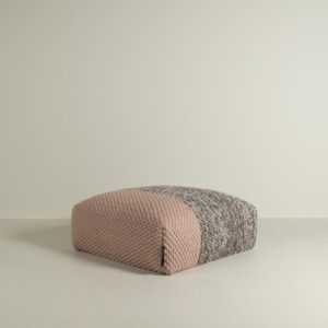 GAN Mangas Space Poef Plait Pink Roze/Grijs Wol