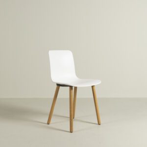 Vitra HAL Wood Stoel Wit Kunststof - Hout